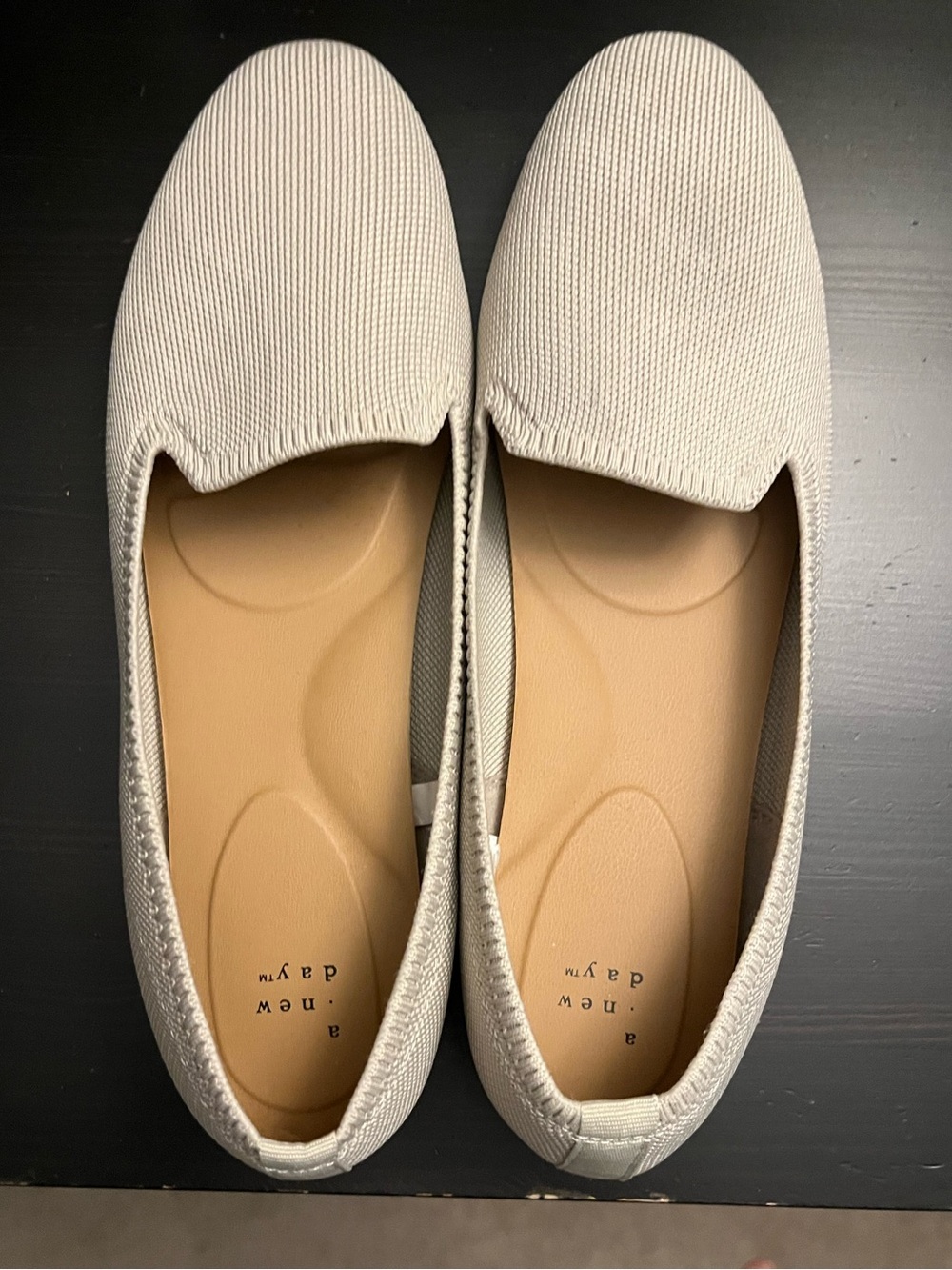 NWOT a new day by Target Women's Light Beige Knit Slip-On Loafers Size 10